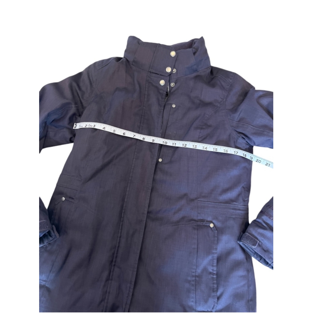 EDDIE BAUER Down Filled Purple Long Fit Zip Up Winter Jacket Coat XS - Picture 6 of 9